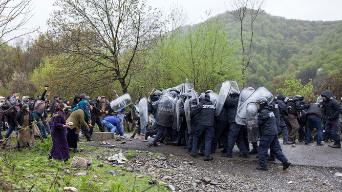 Violent clashes between the police and locals in the Pankisi Gorge in Georgia