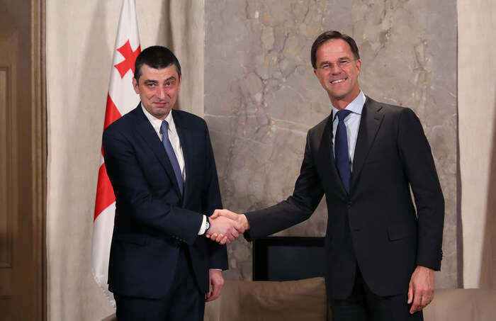 Gakharia besucht die Niederlande