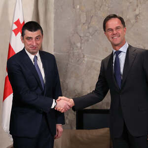 Gakharia besucht die Niederlande