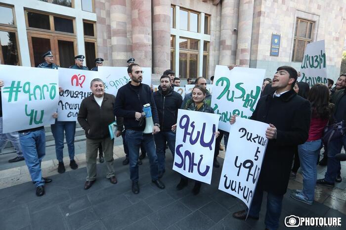 Student protests continue over the proposed education reform bill in Armenia