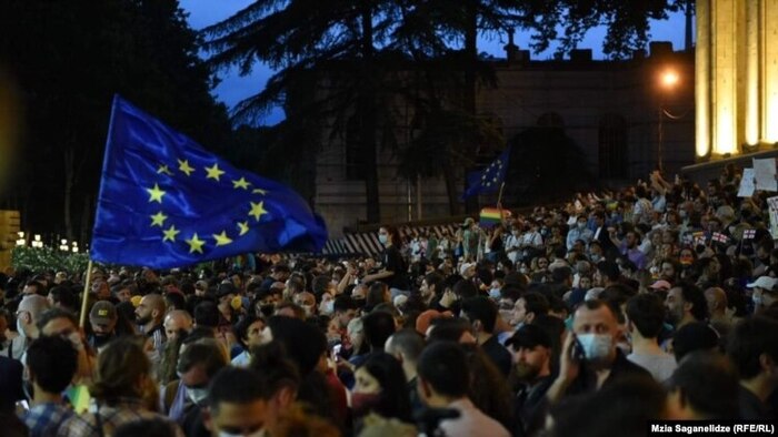 Second far-right protest in Georgia sees over 100 detentions