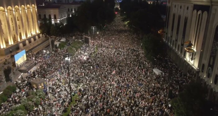 Georgischer Pro-EU-Marsch nach fehlender Unterstützung der EU-Kommission für Georgiens EU-Kandidatur