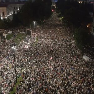 Georgischer Pro-EU-Marsch nach fehlender Unterstützung der EU-Kommission für Georgiens EU-Kandidatur